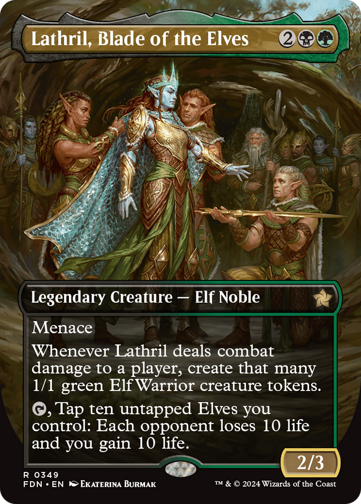 Lathril, Blade of the Elves (Borderless) [Foundations] | The CG Realm