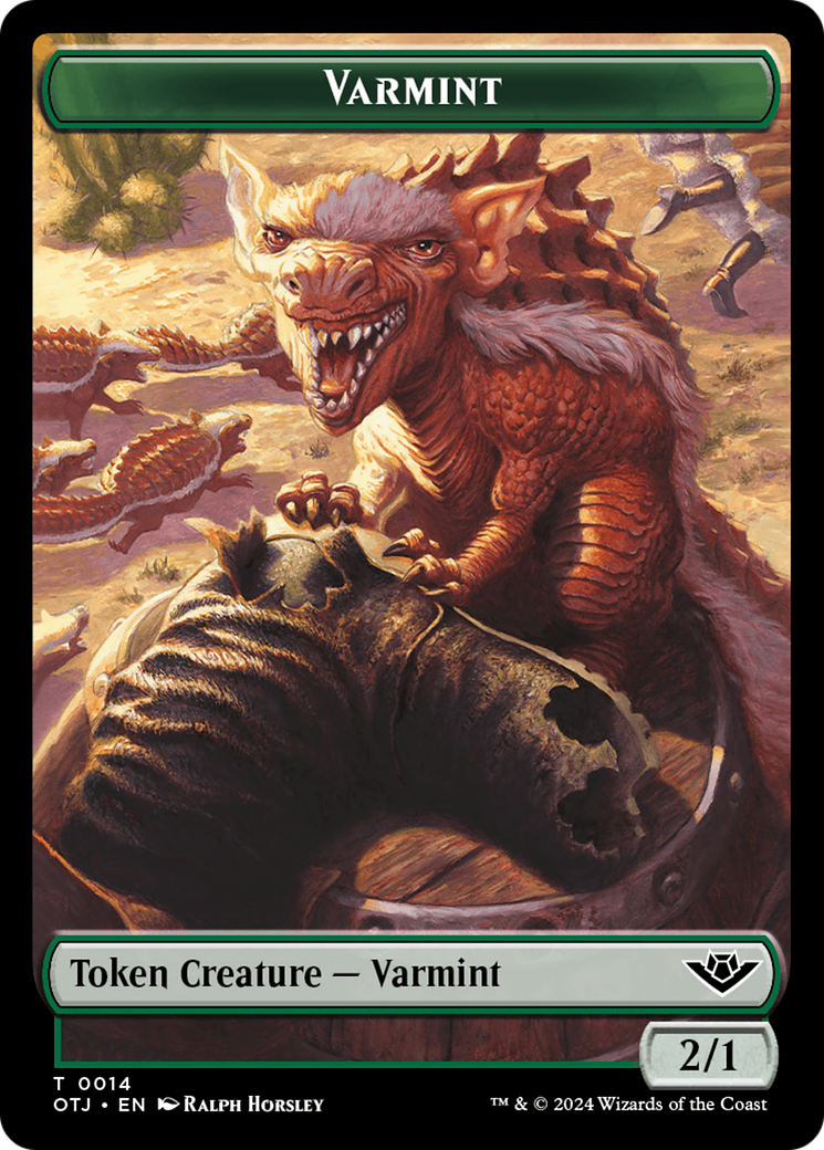 Varmint // Plot Double-Sided Token [Outlaws of Thunder Junction Tokens] | The CG Realm