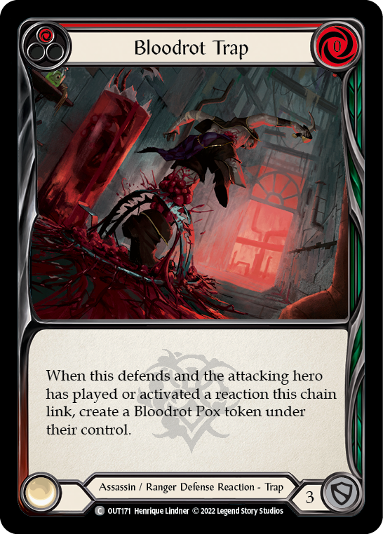 Bloodrot Trap (Red) [OUT171] (Outsiders)  Rainbow Foil | The CG Realm