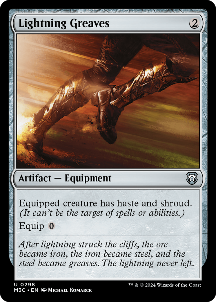 Lightning Greaves (Ripple Foil) [Modern Horizons 3 Commander] | The CG Realm