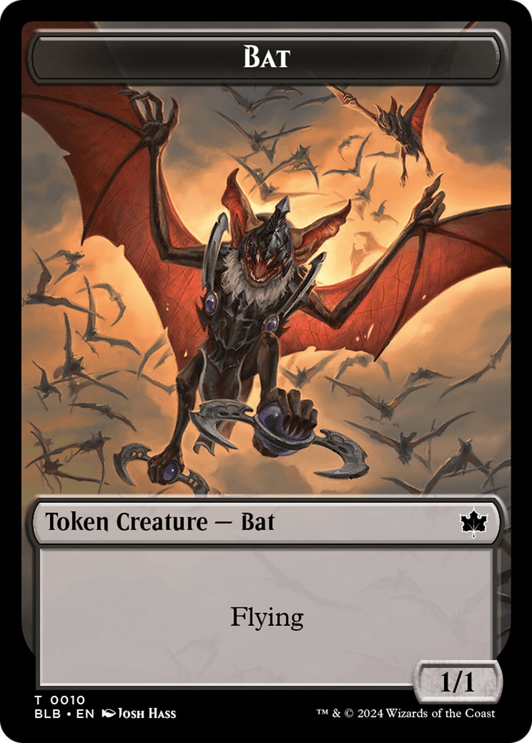 Bat // Warren Warleader Double-Sided Token [Bloomburrow Tokens] | The CG Realm