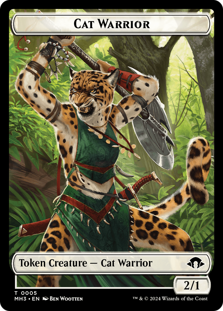 Servo // Cat Warrior Double-Sided Token [Modern Horizons 3 Tokens] | The CG Realm