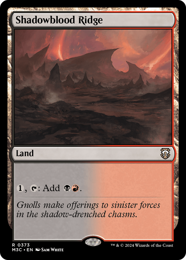 Shadowblood Ridge (Ripple Foil) [Modern Horizons 3 Commander] | The CG Realm