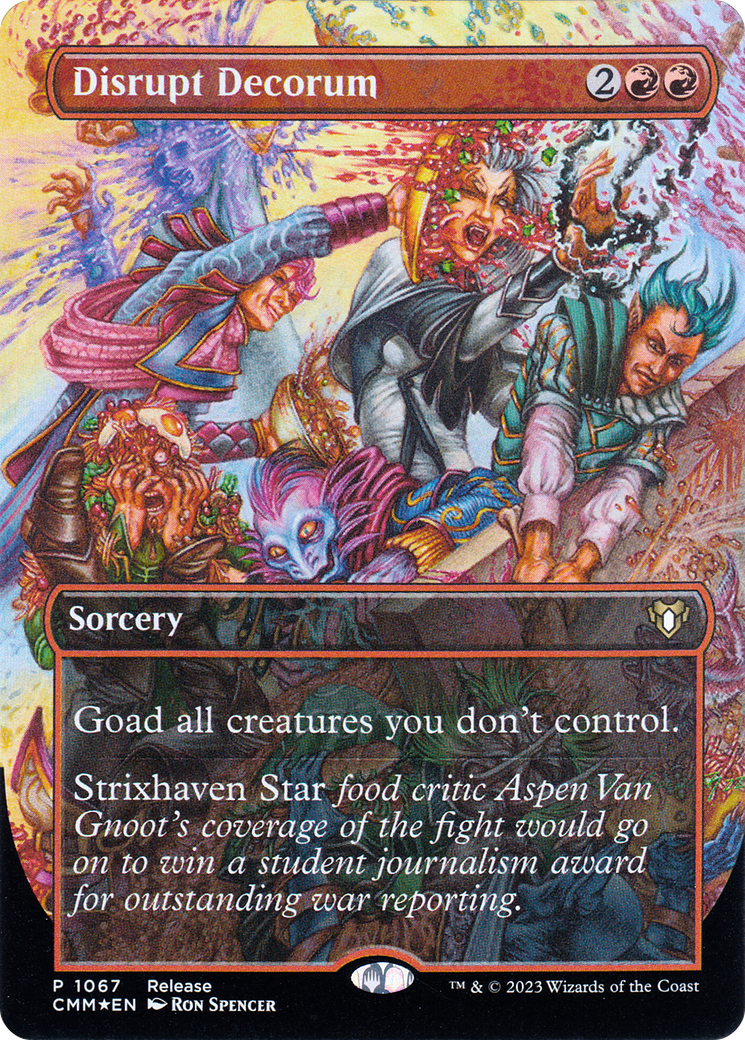 Disrupt Decorum (Borderless Alternate Art) [Commander Masters] | The CG Realm