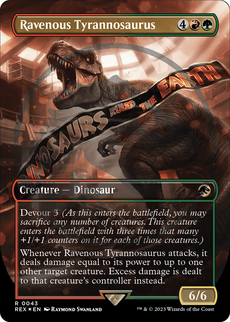 Ravenous Tyrannosaurus (Emblem) (Borderless) [Jurassic World Collection Tokens] | The CG Realm