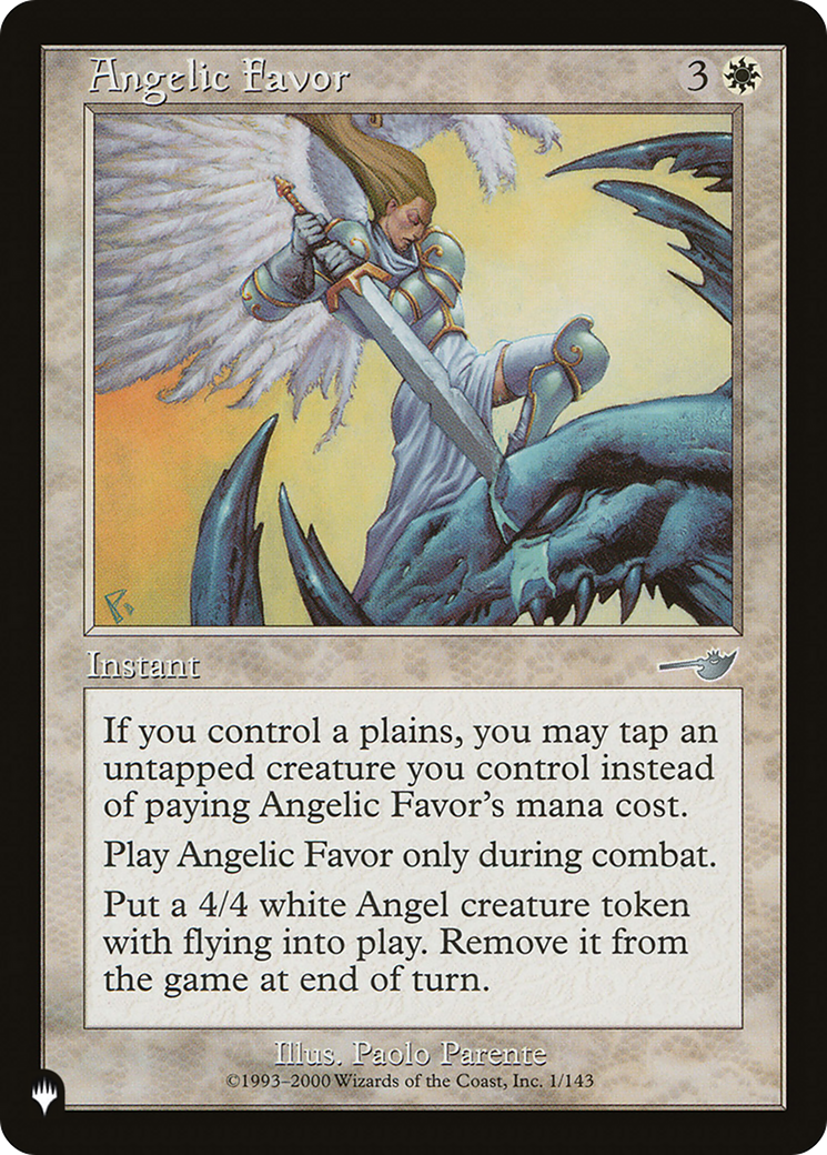 Angelic Favor [The List Reprints] | The CG Realm