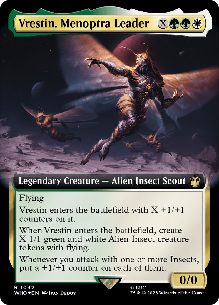 Vrestin, Menoptra Leader (Extended Art) (Surge Foil) [Doctor Who] | The CG Realm