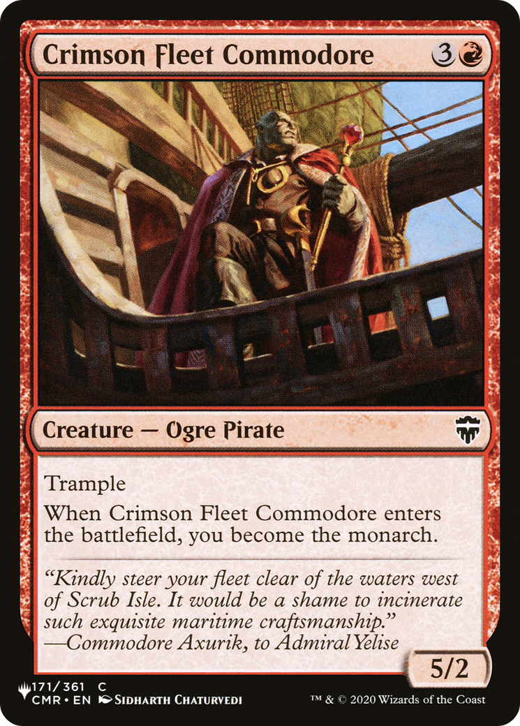 Crimson Fleet Commodore [The List] | The CG Realm