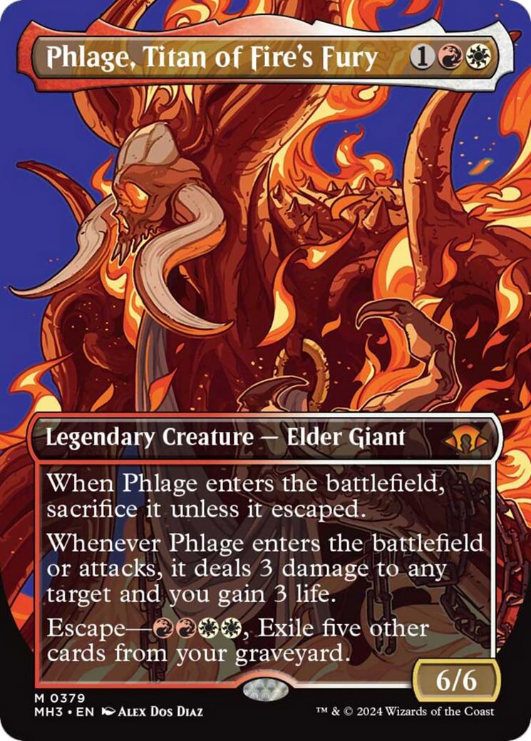 Phlage, Titan of Fire's Fury (Borderless) [Modern Horizons 3] | The CG Realm