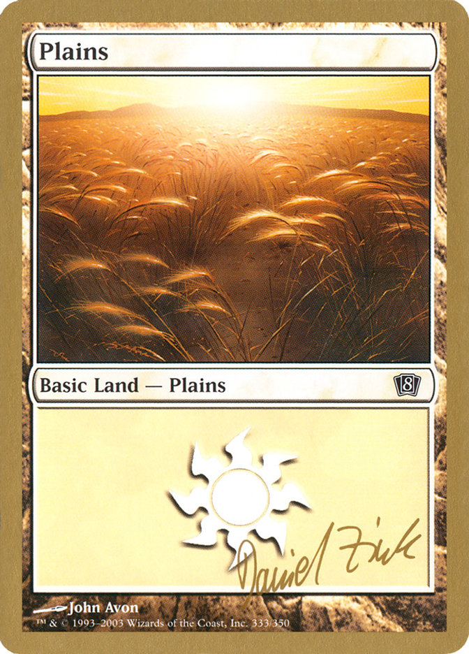 Plains (dz333) (Daniel Zink) [World Championship Decks 2003] | The CG Realm