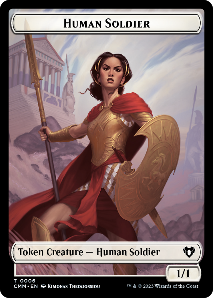 Human Soldier Token [Commander Masters Tokens] | The CG Realm