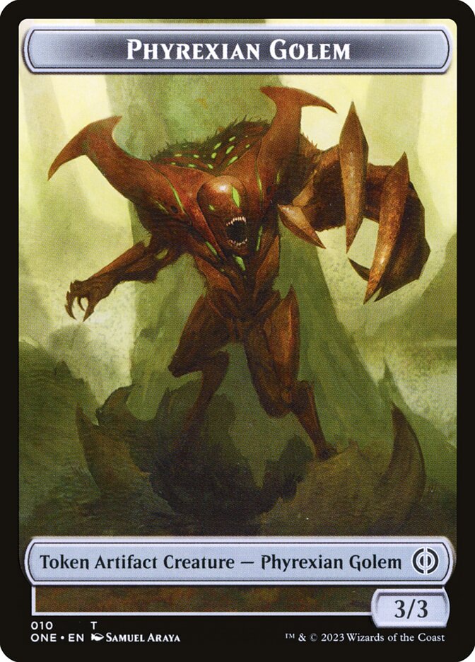 Phyrexian Goblin // Phyrexian Golem Double-Sided Token [Phyrexia: All Will Be One Tokens] | The CG Realm