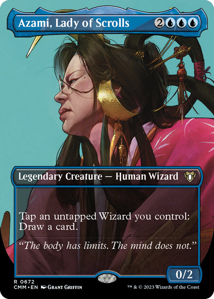 Azami, Lady of Scrolls (Borderless Profile) [Commander Masters] | The CG Realm