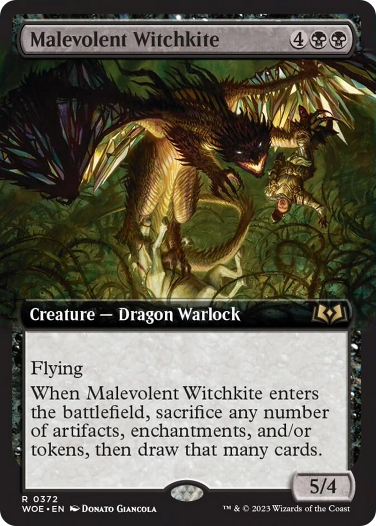 Malevolent Witchkite (Extended Art) [Wilds of Eldraine] | The CG Realm