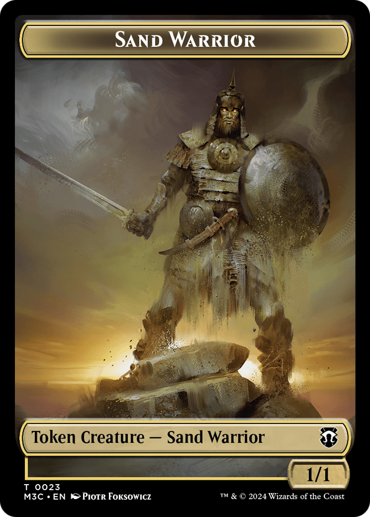 Marit Lage (Ripple Foil) // Sand Warrior Double-Sided Token [Modern Horizons 3 Commander Tokens] | The CG Realm