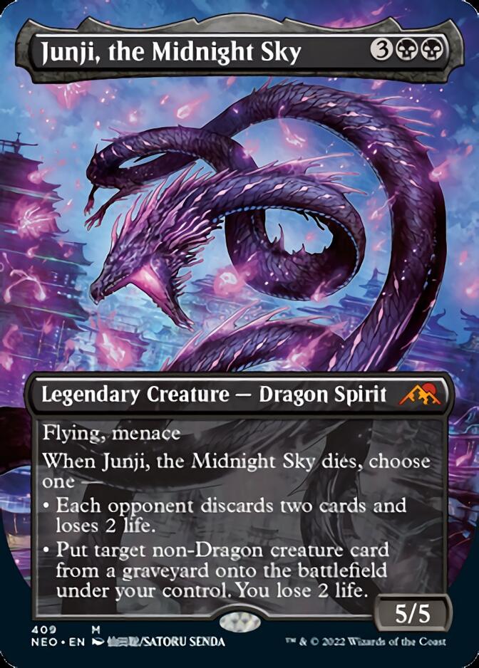 Junji, the Midnight Sky (Borderless Alternate Art) [Kamigawa: Neon Dynasty] | The CG Realm