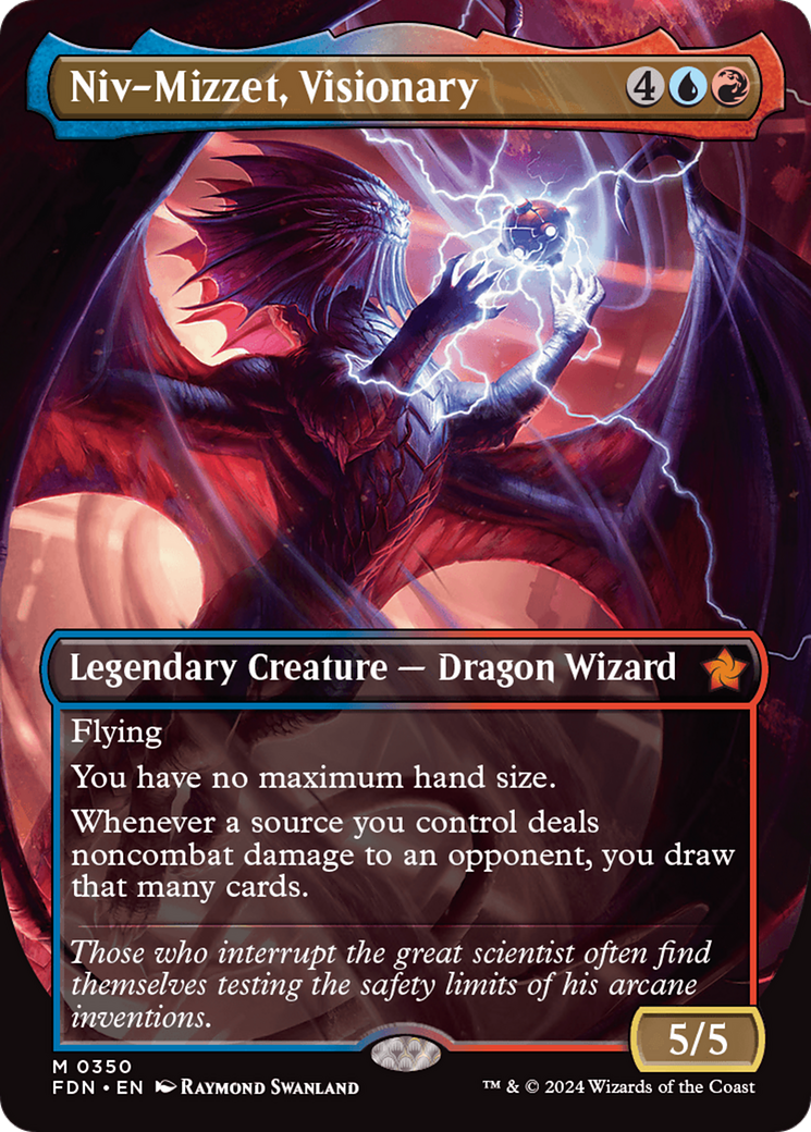 Niv-Mizzet, Visionary (Borderless) [Foundations] | The CG Realm