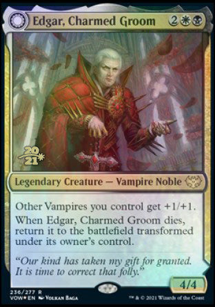 Edgar, Charmed Groom // Edgar Markov's Coffin [Innistrad: Crimson Vow Prerelease Promos] | The CG Realm