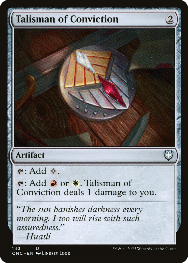 Talisman of Conviction [Phyrexia: All Will Be One Commander] | The CG Realm