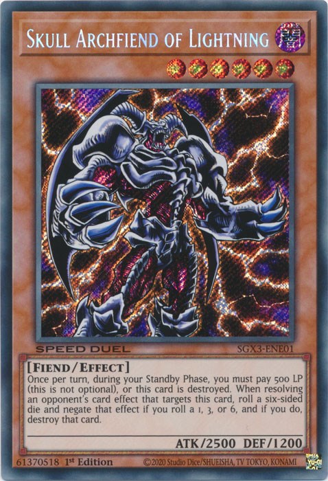 Skull Archfiend of Lightning [SGX3-ENE01] Secret Rare | The CG Realm