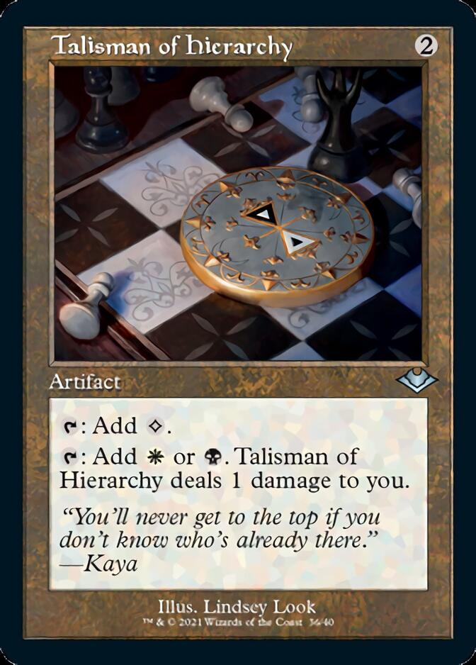 Talisman of Hierarchy (Retro Foil Etched) [Modern Horizons] | The CG Realm