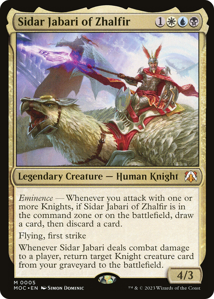 Sidar Jabari of Zhalfir [March of the Machine Commander] | The CG Realm