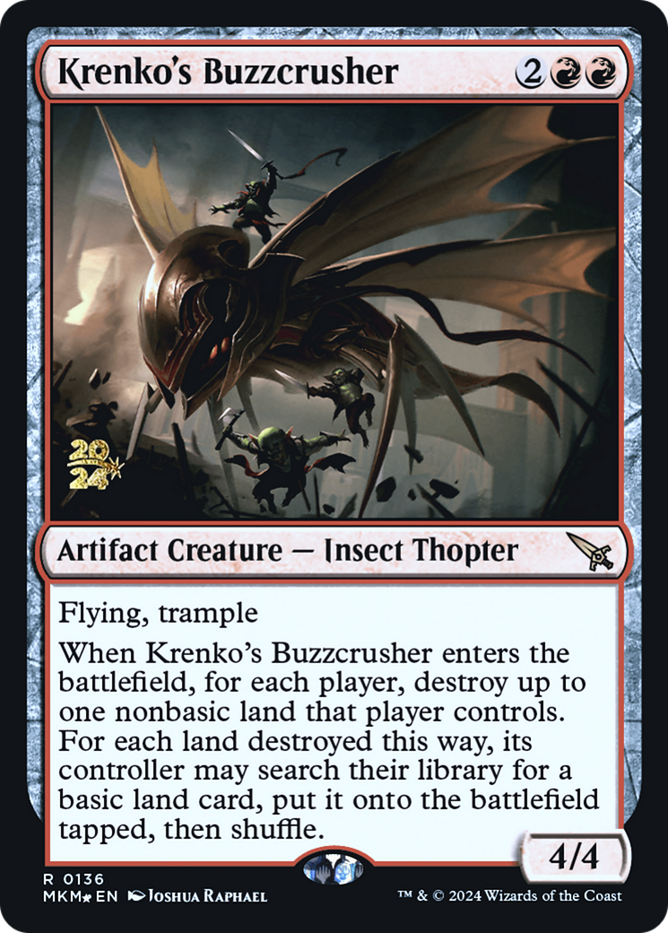 Krenko's Buzzcrusher [Murders at Karlov Manor Prerelease Promos] | The CG Realm