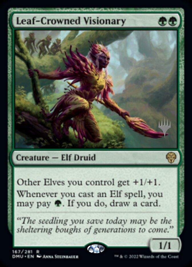 Leaf-Crowned Visionary (Promo Pack) [Dominaria United Promos] | The CG Realm