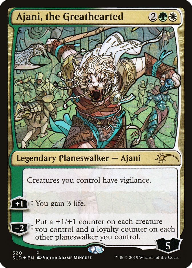 Ajani, the Greathearted (Stained Glass) [Secret Lair Drop Promos] | The CG Realm