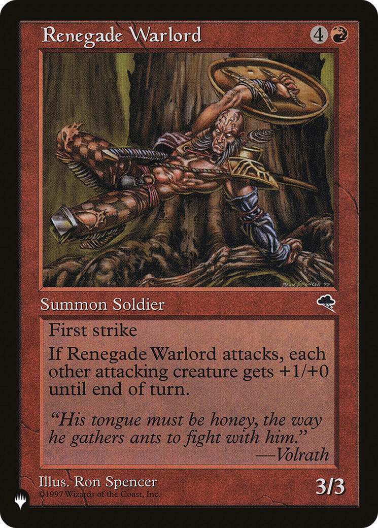 Renegade Warlord [The List Reprints] | The CG Realm