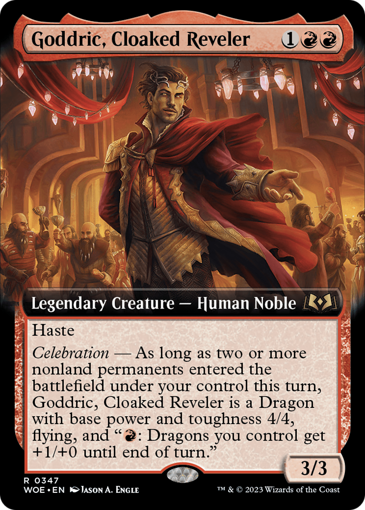 Goddric, Cloaked Reveler (Extended Art) [Wilds of Eldraine] | The CG Realm