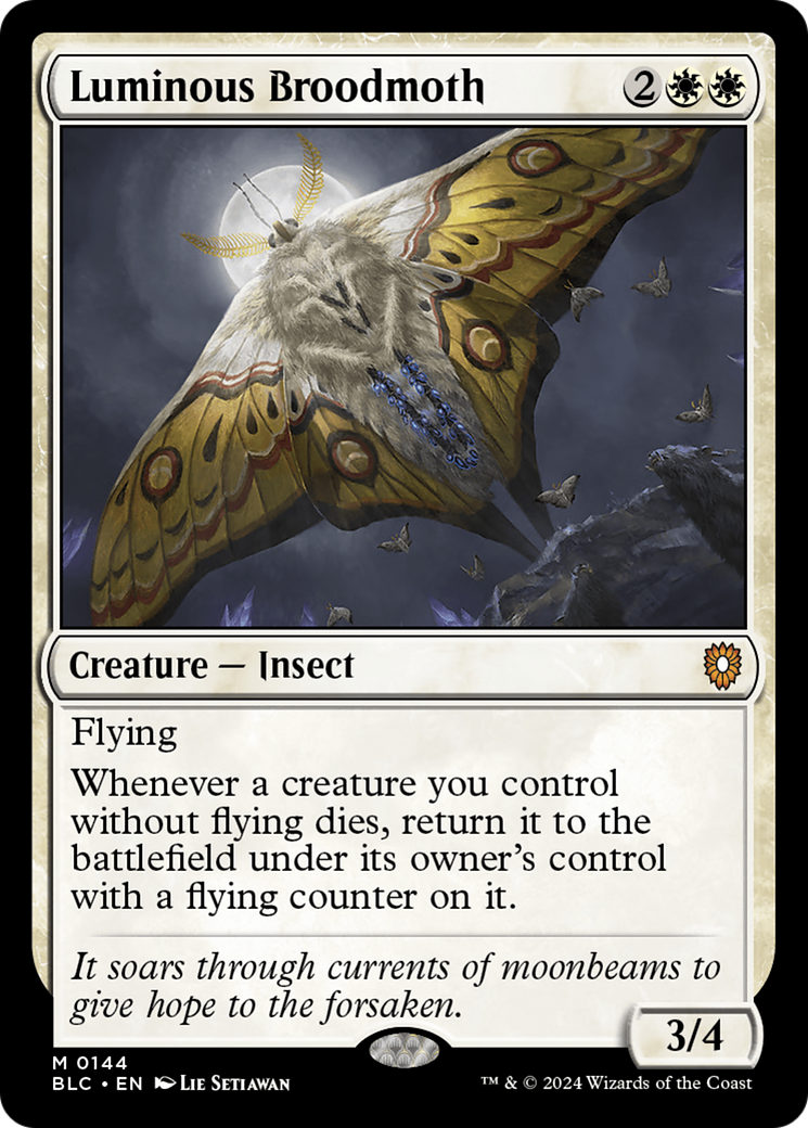 Luminous Broodmoth [Bloomburrow Commander] | The CG Realm