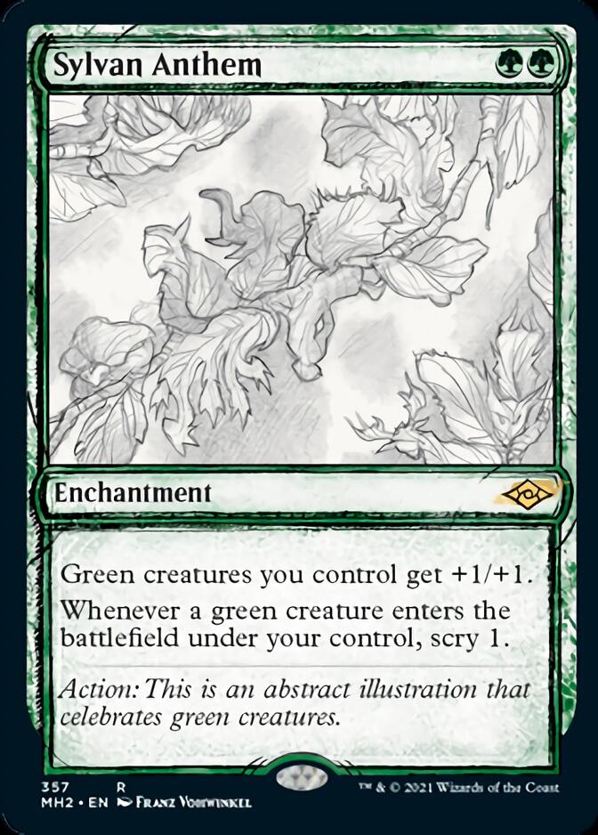 Sylvan Anthem (Sketch) [Modern Horizons 2] | The CG Realm