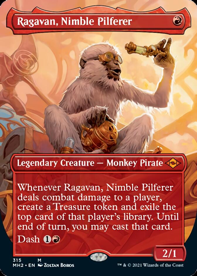 Ragavan, Nimble Pilferer (Borderless Alternate Art) [Modern Horizons 2] | The CG Realm