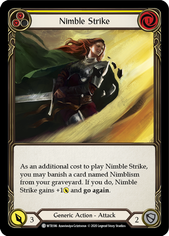 Nimble Strike (Yellow) [U-WTR186] (Welcome to Rathe Unlimited)  Unlimited Rainbow Foil | The CG Realm