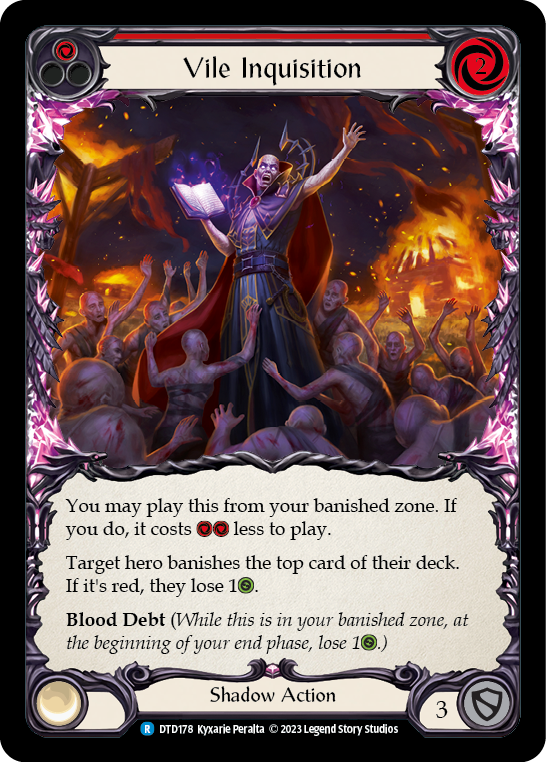 Vile Inquisition (Red) [DTD178] (Dusk Till Dawn)  Rainbow Foil | The CG Realm