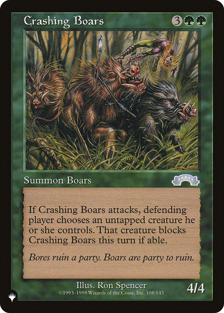 Crashing Boars [The List Reprints] | The CG Realm