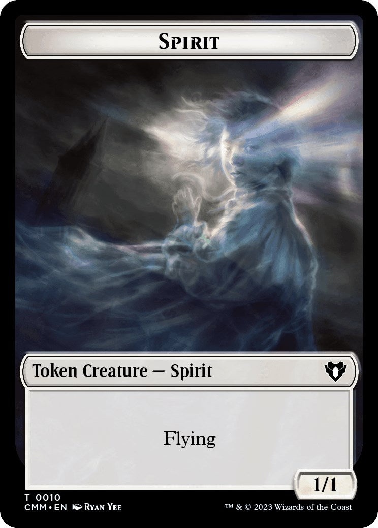 Spirit (0010) // Cat (0005) Double-Sided Token [Commander Masters Tokens] | The CG Realm