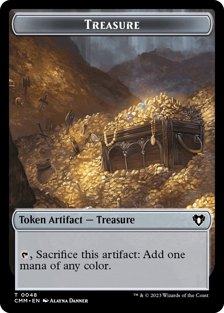 Treasure // Construct (0042) Double-Sided Token [Commander Masters Tokens] | The CG Realm