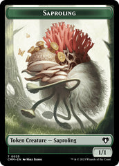 Saproling // Elf Druid Double-Sided Token [Commander Masters Tokens] | The CG Realm