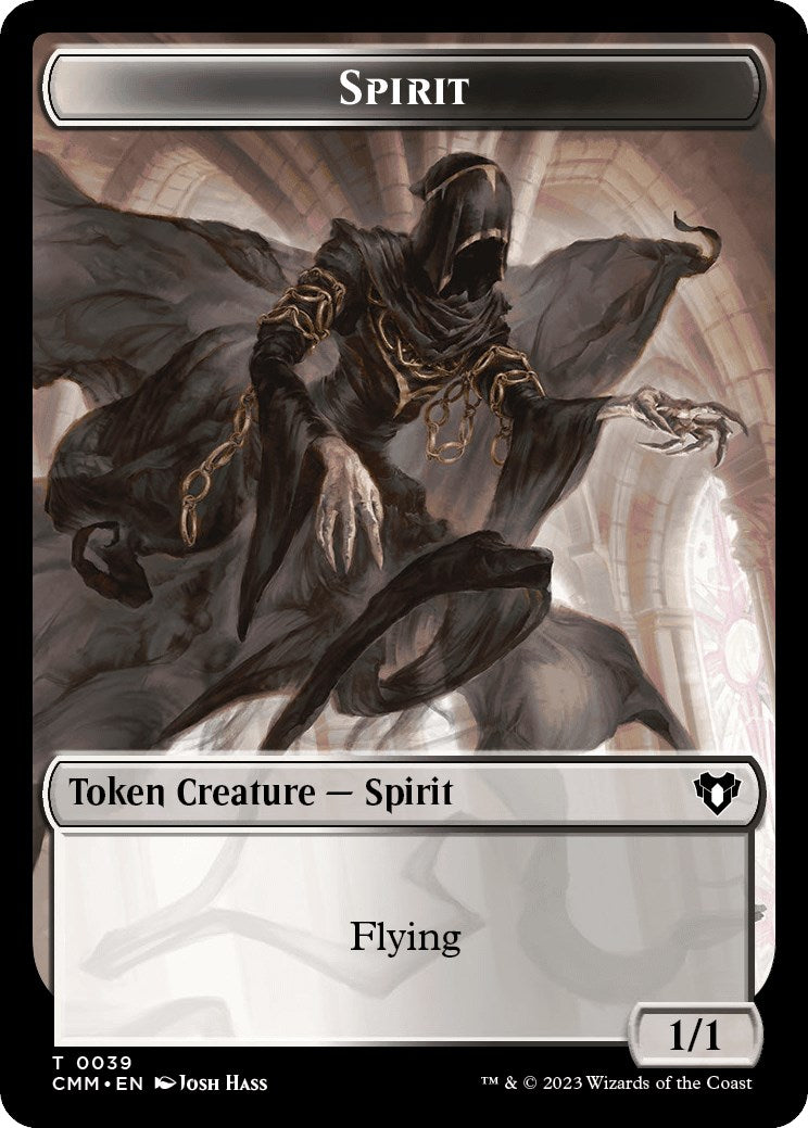 Spirit (0039) // Construct (0041) Double-Sided Token [Commander Masters Tokens] | The CG Realm