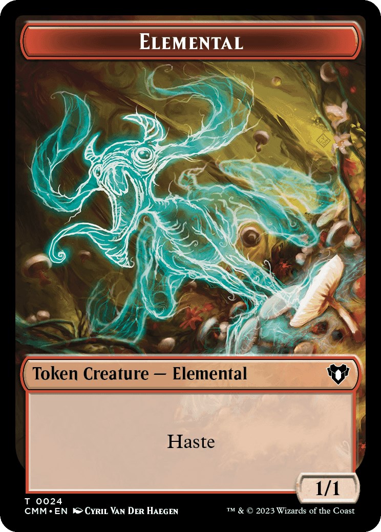 Elemental (0024) // Dragon (0021) Double-Sided Token [Commander Masters Tokens] | The CG Realm