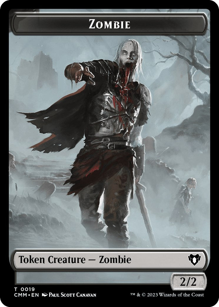 Zombie (0019) // Graveborn Double-Sided Token [Commander Masters Tokens] | The CG Realm