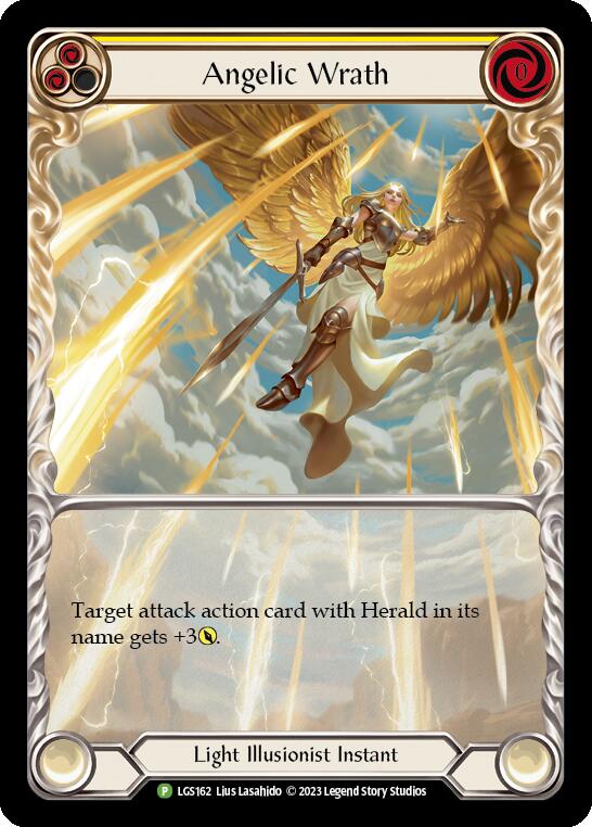 Angelic Wrath (Yellow) [LGS162] (Promo)  Rainbow Foil | The CG Realm