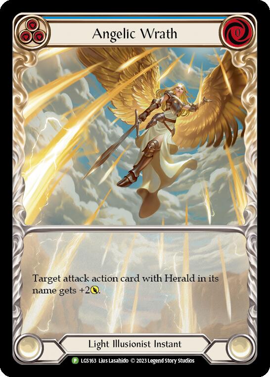 Angelic Wrath (Blue) [LGS163] (Promo)  Rainbow Foil | The CG Realm