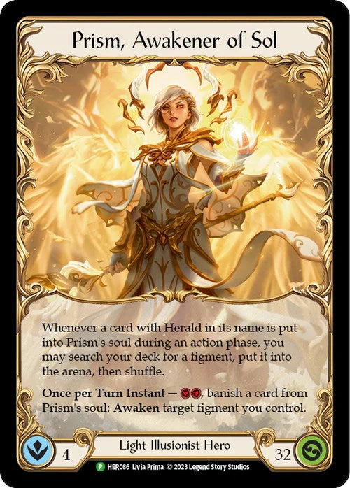 Prism, Awakener of Sol [HER086] (Promo)  Cold Foil | The CG Realm