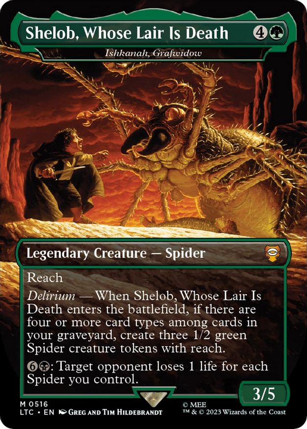 Shelob, Whose Lair Is Death - Ishkanah, Grafwidow (Borderless) [The Lord of the Rings: Tales of Middle-Earth Commander] | The CG Realm