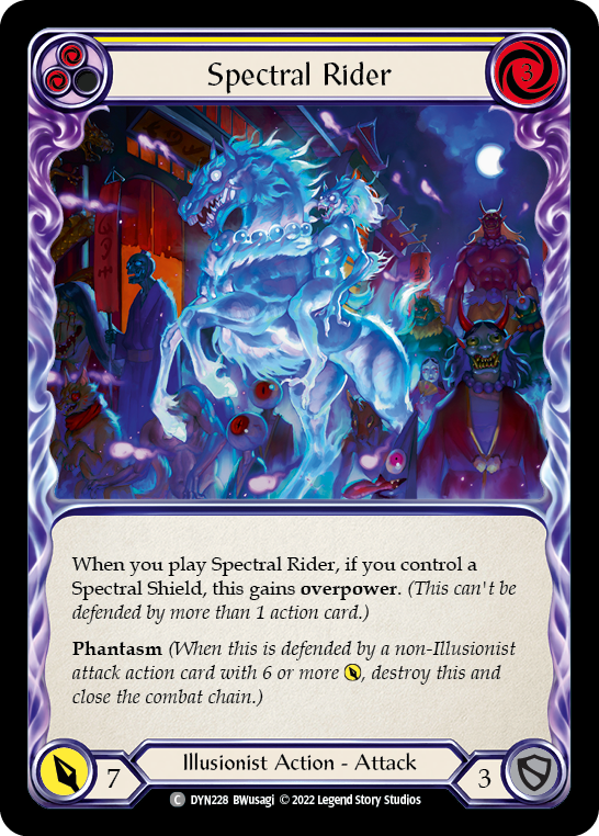 Spectral Rider (Yellow) [DYN228] (Dynasty)  Rainbow Foil | The CG Realm