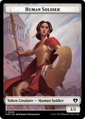 Human Soldier // Elemental (0025) Double-Sided Token [Commander Masters Tokens] | The CG Realm