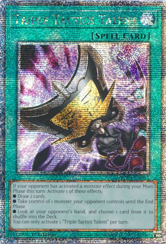 Triple Tactics Talent [RA01-EN063] Quarter Century Secret Rare | The CG Realm